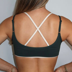 SHINBENE - Sujetadores Deportivos de Entrenamiento para Mujer, con Capas, Espalda Cruzada, Acolchados, para Gimnasio, <span class=keywords><strong>Yoga</strong></span>, Top Corto - Product Image 6