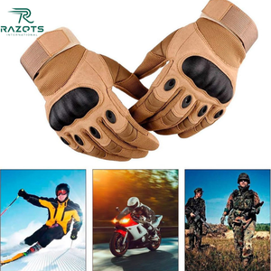 ถุงมือแข่งรถสำหรับทุกเพศถุงมือขี่มอเตอร์ไซค์แบบออฟโรด MTB หนังเต็มนิ้วกันน้ำ - Product Image 3