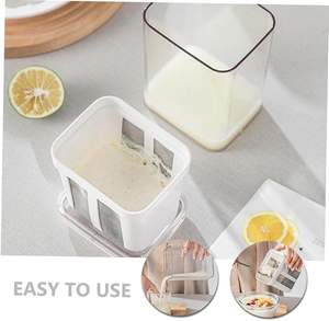 Separador de suero de queso de leche de soja de yogur griego antiguo, colador de yogur <span class=keywords><strong>casero</strong></span> con filtro de drenaje de agua, herramienta para ensaladas - Product Image 5