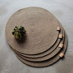 Elegant round Bamboo Seagrass <b>Placemats</b> for Stylish <b>Dining</b> <b>Table</b> Presentations - Product Image 2