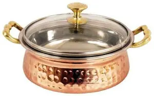 Durable Classic Stainless <b>Steel</b> Casserole with Lid | for Serving Fresh Meals for Regular Use - Product Image 3