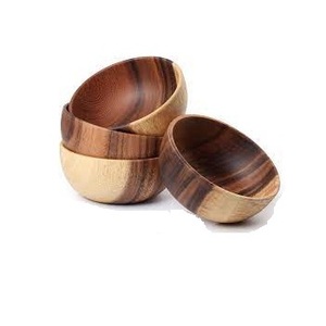 Bol en bois de table sur mesure bol de service à salade en bois naturel bol à pâte pour la cuisine à domicile - Product Image 1
