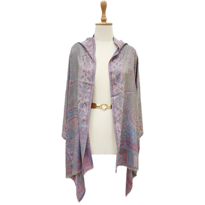 Colorful Kashmiri Pattern <b>Pashmina</b> Shawl for Evening Dress Pure Jacquard <b>Scarves</b> Benedetto 100% Cashmere Men Dyed Yarn Jacquard - Product Image 5