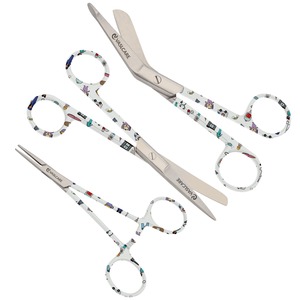 Vaslcare-Juego de tijeras Premium para enfermería, 3 uds., con fórceps hemostático, mango médico, fuente de alimentación manual - Product Image 1