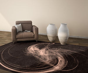 Alfombra Persa Moderna Abstracta Anudada a Mano de Lana/Seda, 8x10 pies, con Relieve y Bordado, Lavable, Antideslizante, Resistente a las Manchas, para Mascotas - Product Image 4