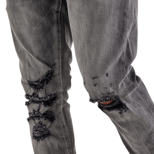 <b>Mens</b> Regular Fit Stonewashed Stretch Denim <b>Jeans</b> <b>Ripped</b> Distressed Details Casual Streetwear Winter XL Daily Wear - Product Image 5
