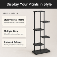 Support pour plantes, étagère à fleurs en métal à plusieurs niveaux, support de présentation pour plantes suspendues, support de plante en fer de style nordique luxueux, décoration intérieure