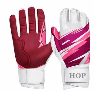 Guantes de Bateo de Béisbol y Sóftbol de Cuero Transpirable para Adultos, Guantes Deportivos con Agarre Antideslizante en la Palma y Logotipo Personalizado - Product Image 2