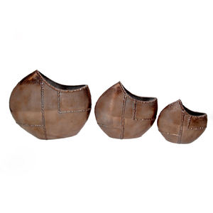 Rough <b>Copper</b> Plated Flower <b>Vase</b> Set of 2 Aluminum Antique Flower Pots Indoor Planters Customized Metal <b>Vases</b> Wholesale - Product Image 6