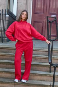 ชุดวอร์ม2ชิ้นสำหรับผู้หญิงปักยาวสีพื้นขนาดใหญ่สำหรับฤดูหนาว - Product Image 3