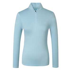 Polo elegante de manga larga para mujer, camisa para montar a caballo, tela ligera transpirable, cómoda para entrenamiento al aire libre y Deportes - Product Image 6