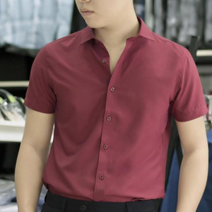 Chemises habillées à manches courtes pour hommes Chemises Slim Fit pour hommes d'affaires décontractées d'été Chemises sans plis - Product Image 5