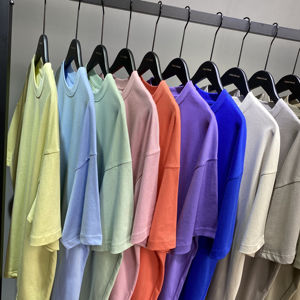 Fabricants de vêtements personnalisé de haute qualité 100% coton coupe ample épaule tombante imprimé blanc T-shirt uni pour hommes tricoté - Product Image 3