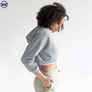 Venta al por mayor 2025 Mujeres Nuevo Diseño Color Sólido Personalizado Manga Completa Peso Ligero Mujeres Crop Top Hoodies - Product Image 5