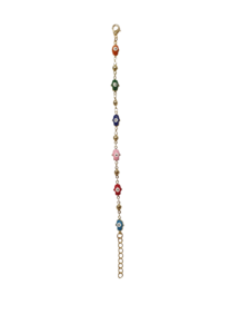Bracelet en acier inoxydable plaqué pierres de zircon imitation perle DAFNI BIG PAZAR - Cadeau tendance fabriqué à Istanbul - Product Image 3