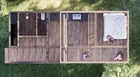 Bâtiment de bureau de luxe préfabriqué 100 % écologique en structure de bambou Vietnam 45m² (LCB02) Cenvinex NB05 – Maison préfabriquée garantie 5 ans