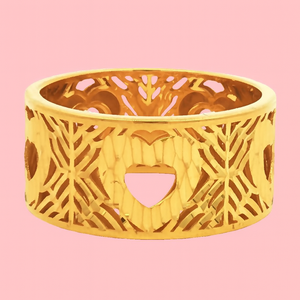 Montresor Infini 18K 22K <b>24K</b> Yellow <b>Gold</b> Women's Engagement Wedding <b>Ring</b> 4.41g 0.1cm Slim Lovers Band Au916 Certified Made China - Product Image 6