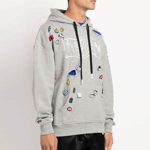 Qualité supérieure Derniers prix Hommes Distressed Hoodie Meilleure Arrivée Solide Couleur Unie Hommes Oversize Distressed Hoodie - Product Image 4