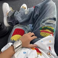 Pantalon de jogging homme coupe droite slim, taille haute, en toile de coton épaisse et respirante, imperméable, avec broderie personnalisée, style streetwear