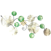 Décoration murale en métal moderne de haute qualité avec motif floral, couleurs pastel, couleur et taille personnalisables, décoration murale électrique pour la maison