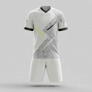 Uniformes de Fútbol, Camiseta de Fútbol de Manga Corta con Cuello en V, Pantalones Cortos de Fútbol, Uniforme de Fútbol de Dos Piezas - Product Image 5