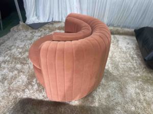 เก้าอี้ห้องนั่งเล่นสไตล์นอร์ดิกสำหรับพักผ่อนเฟอร์นิเจอร์ในบ้านเก้าอี้เท้าแขนทำจากไม้แอชเก้าอี้โซฟาผ้ากำมะหยี่เน้นทันสมัย - Product Image 6