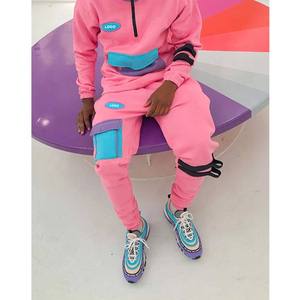 Chándal de gran tamaño reflectante personalizado lindo algodón ajustado traje de chándal media cremallera hombres chándal Conjunto de jogging traje - Product Image 5