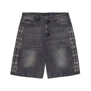 Último diseño Hombres Denim Short de alta calidad Transpirable cómodo Venta caliente Top trending Hombres Denim rhinestone Short - Product Image 5