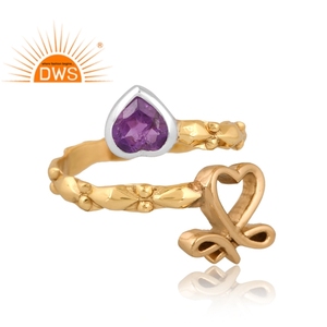Nouveau modèle Design 925 laiton naturel améthyste bague en pierres précieuses pour les femmes bijoux personnalisés pour les femmes cadeau pour elle - Product Image 4