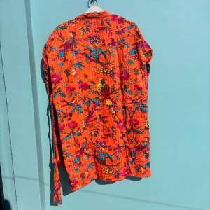 Classic Women Clothing Ladies Beach Party Birthday Outfits in Indian Style Block Printing <b>Kimono</b> Kantha Handmade Bathrobe Dress - Product Image 4