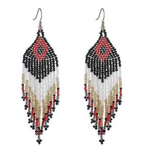 ต่างหูเม็ดเล็กสำหรับผู้หญิงดีไซน์หวายถักเปียไข่มุกไม้ไผ่เม็ดเล็กงานแฮนด์เมดหรูหราแนววินเทจปักเพชรเป็นมิตรกับสิ่งแวดล้อม - Product Image 1