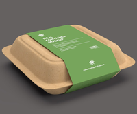 Manchon d'Emballage en Papier Kraft Imprimé Personnalisé, Écologique pour Boîtes de Repas et Conteneurs Alimentaires