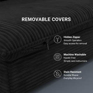 Modernes Stoff-Wolkensofa Vakuumkomprimiertes Bubble-Bodensofa Einzelsitz Liegesessel Relaxsessel Sektional für Wohnzimmer Lounge - Product Image 5