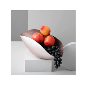 Bol à fruits en métal personnalisé au design simple Bol à collation et à nourriture de taille moyenne Style moderne de la plus haute qualité en acier - Product Image 2