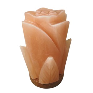 Sian Enterprises Elégante lampe au sel de l'Himalaya en forme de rose rose sculptée artisanat naturel pour améliorer le Feng Shui élève n'importe quel espace - Product Image 6