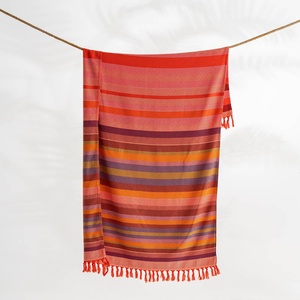 <b>Turkish</b> <b>Beach</b> <b>Towel</b> Red Multi Stripe, 33x66 in - Product Image 1