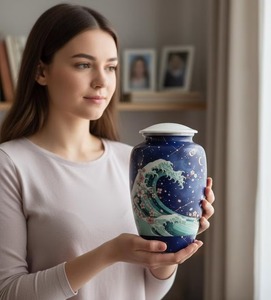 โกศบรรจุอัฐิลายดอกไม้หรูหรา งานฝีมือ งานศิลปะระดับพรีเมียม สำหรับงานศพ มีจำหน่ายในราคาที่คุ้มค่า - Product Image 4