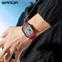 Montres de luxe SANDA 6052, montre-bracelet numérique à LED pour hommes, horloge électronique, Relogio Masculino, montre numérique à LED, prix