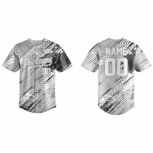 Uniforme de baseball personnalisé, imprimé, respirant, col en V, manches courtes, jersey pour hommes avec impression numérique, vêtements de sport de haute qualité - Product Image 4