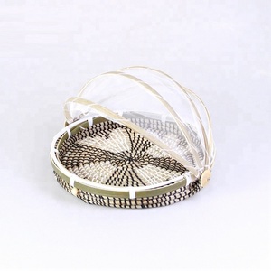 Couverture de dôme de conservation des aliments en maille pliable avec plateau et filet en herbe de mer fabriqué au Vietnam - Product Image 5