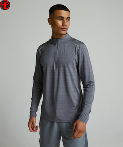 Custom logo Training <b>Top</b> Workout <b>Men</b> Half Zip Athletic Compression <b>Long</b> <b>Sleeves</b> Sports Dry Fit Gym t Shirts for <b>Men</b> - Product Image 6