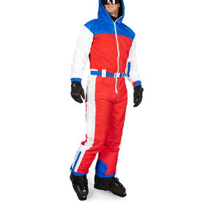 Traje de esquí de invierno de una pieza impermeable de alta calidad personalizado para adultos a prueba de viento y para snowboard de hombres - Product Image 1