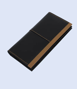 Tarjetero de piel auténtica RFID con logotipo personalizado de pliegue largo directo de fábrica al por mayor con estilo, tarjetero ligero de alta calidad para hombre - Product Image 2