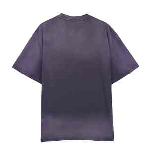 Camiseta de Algodón de Alta Calidad para Hombre, Estilo Urbano, Camisetas de Algodón Extra Grandes, Camiseta Lavada de Peso Pesado para Hombre - Product Image 5