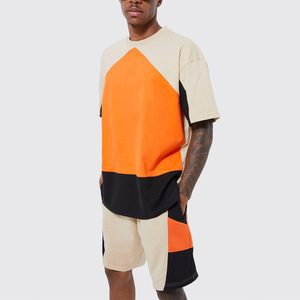 Conjunto Deportivo MESS SPORTS Verano 2024 para Hombre, 2 Piezas, Bloques de Color, Poliéster/Algodón, Transpirable y de Secado Rápido, Personalizable, Corte Holgado - Product Image 3