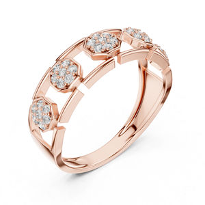 Bague de fiançailles en or jaune 14 carats avec diamant rond de laboratoire pour femmes |   Nouveau diamant cultivé - Product Image 5