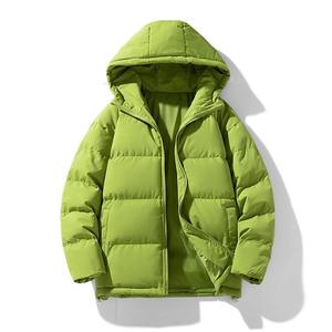 Chaquetas acolchadas con capucha de invierno para hombre de talla grande, abrigos acolchados básicos para hombre, abrigos de burbujas de bombardero para hombre, etiqueta impresa personalizada - Product Image 4