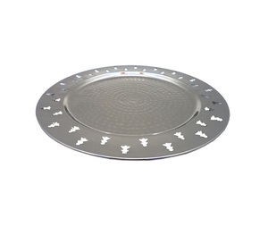 Assiette de présentation de mariage ronde de créateur Assiette décorative en métal jetable tendance à la mode sous l'assiette et les assiettes de service - Product Image 5