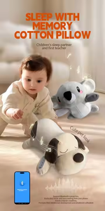 2025 nuovo cuscino per il sonno intelligente per cuccioli con macchina del rumore bianco controllo APP Bluetooth <span class=keywords><strong>Pad</strong></span> riscaldante mimica del respiro per i bambini che vanno a dormire - Product Image 5