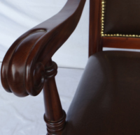 Chaise de bureau classique de direction - Mobilier en acajou d'Indonésie